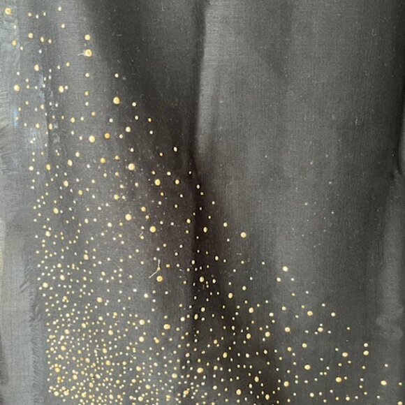 Black light scarf with golden studs. - Picture 2 of 3
